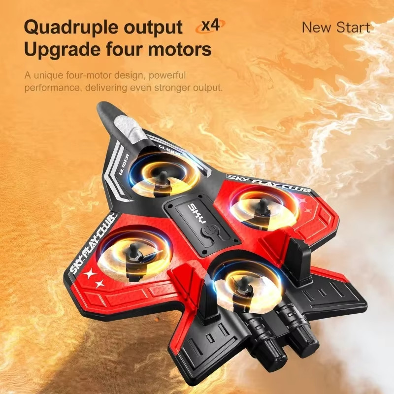 New YP3 Foam Aircraft Remote Control Four Axle Fighter Wrestle Resistant Aerial Stunt Children Model Airplane Gift
